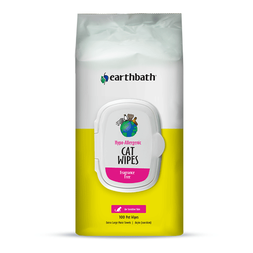 King Wholesale Pet Supplies - Earthbath Cat Wipes Hypo-allergenic Fragrance Free 100ct